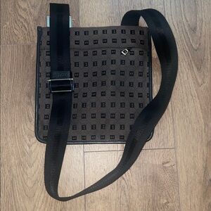 Bally Black and Gray Monogram crossbody Bag Unisex